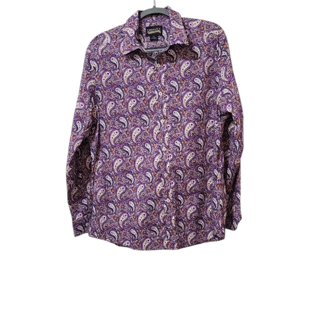 Daniel Cremieux Men's Paisley Dress Shirt XL